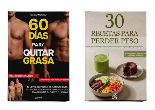 PACK COMPLETO: "60 Días para Quitar Grasa" + "30 Recetas para Perder Peso"
